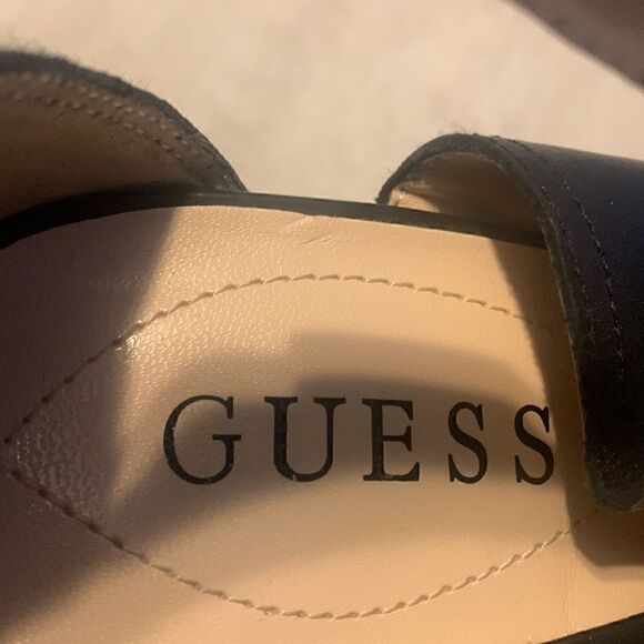 Guess Women's Black Platform Peep Toe High Heels Ankle Boots/Sandals , like new - Picture 13 of 15